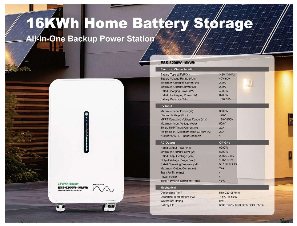 16KWh Home Energy Storage Battery